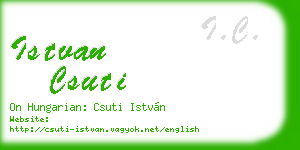 istvan csuti business card