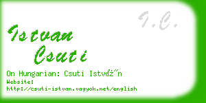 istvan csuti business card